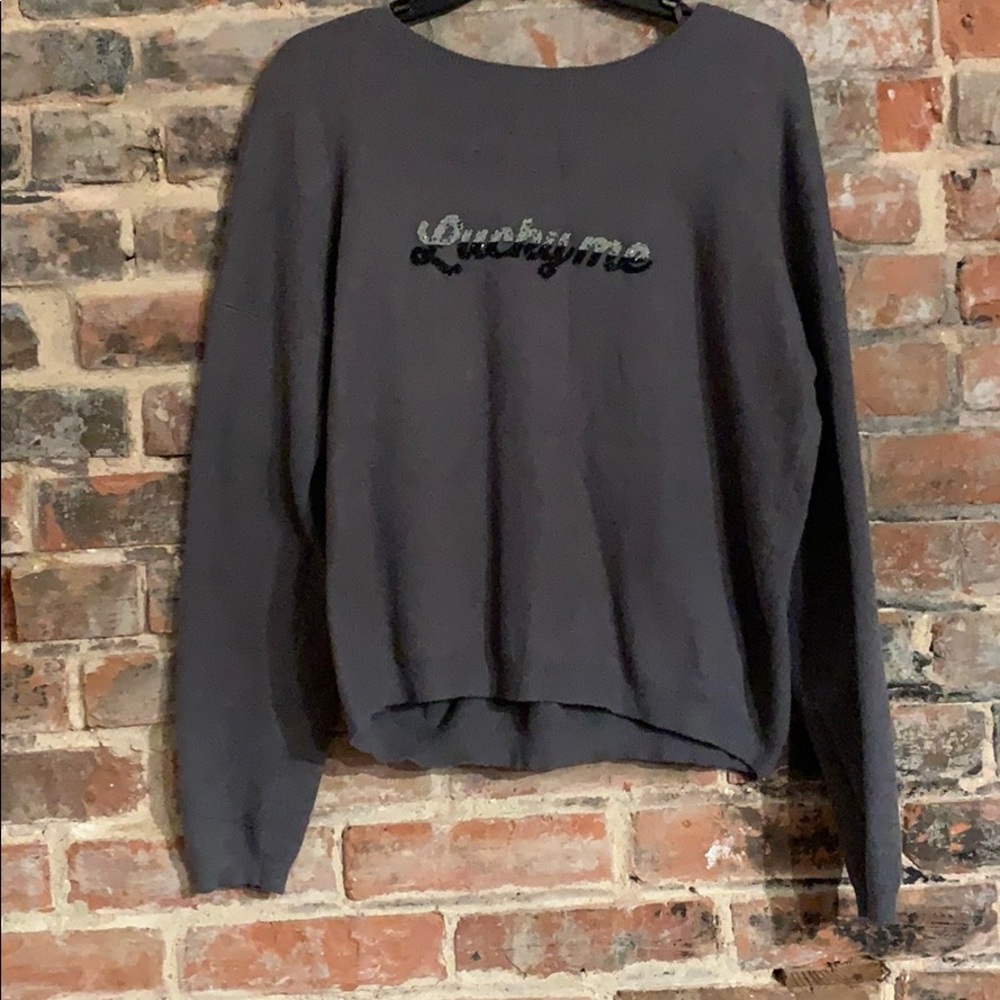 Belgian Gray “Lucky Me” Sweater